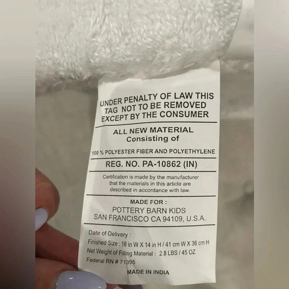 White Baby/ Toddler /Kids Sit-Me-Up Support Seat Brand New - Pottery Barn - Picture 6 of 8